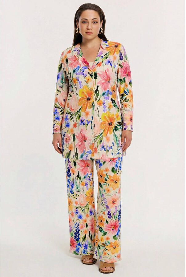 YOEK gebloemde regular blazer multi - Foto 3