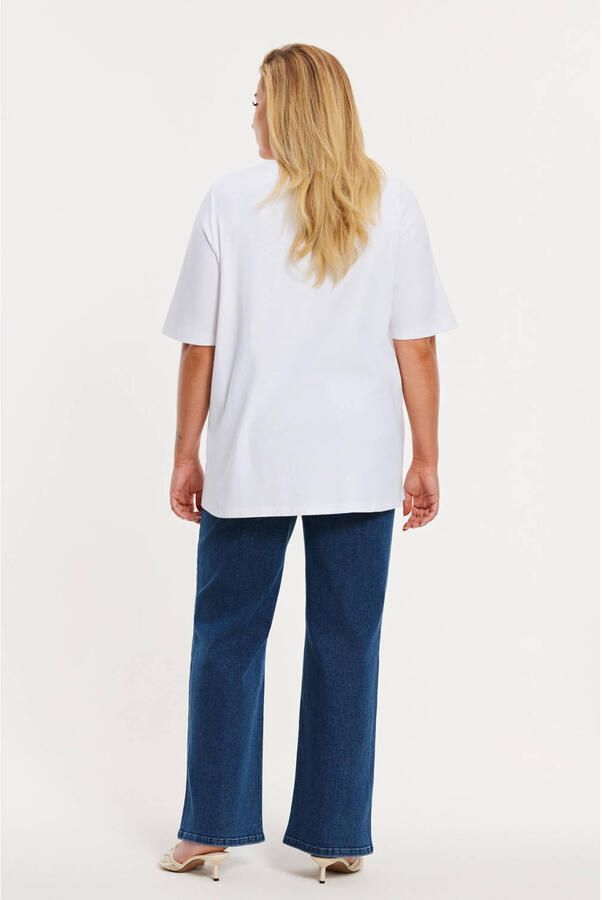 YOEK gebloemde T-shirt wit - Foto 3