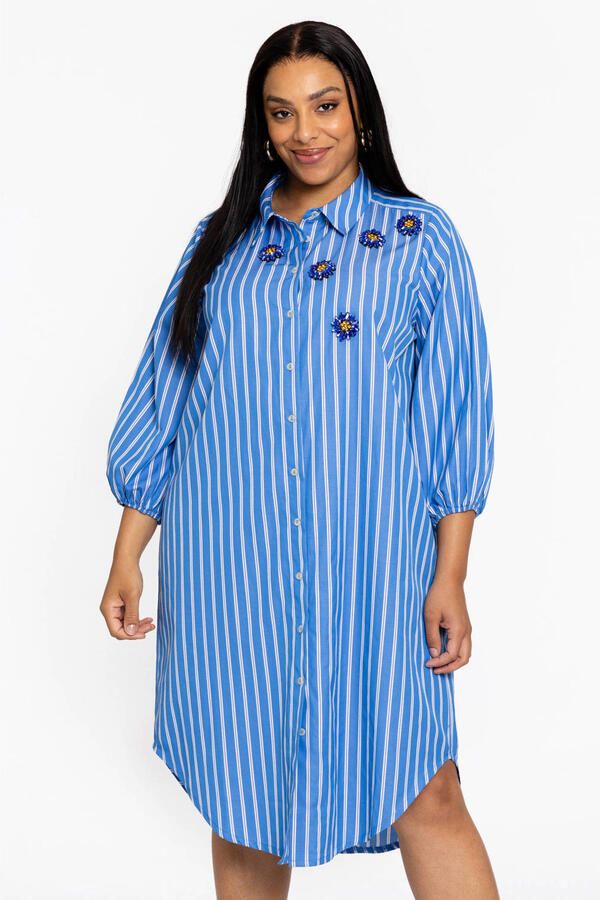 YOEK gestreepte jurk Plus Size