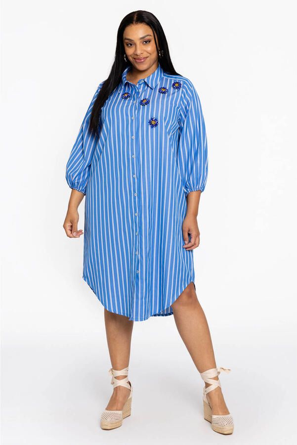 YOEK gestreepte jurk Plus Size - Foto 2