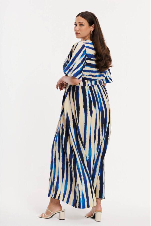 YOEK gestreepte maxi jurk blauw - Foto 2