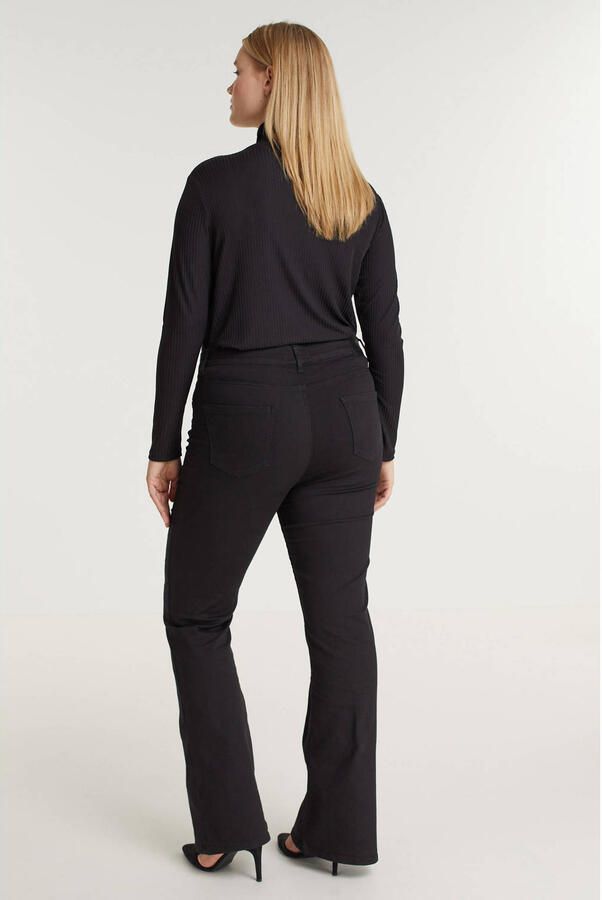 YOEK high waist flared jeans zwart - Foto 2