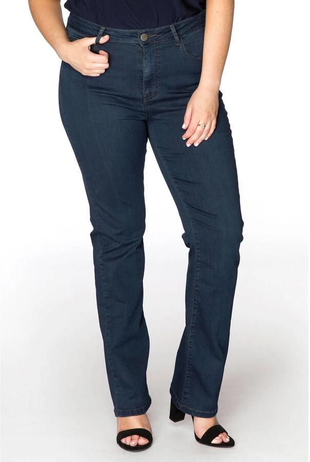 YOEK high waist straight leg jeans dark denim - Foto 3