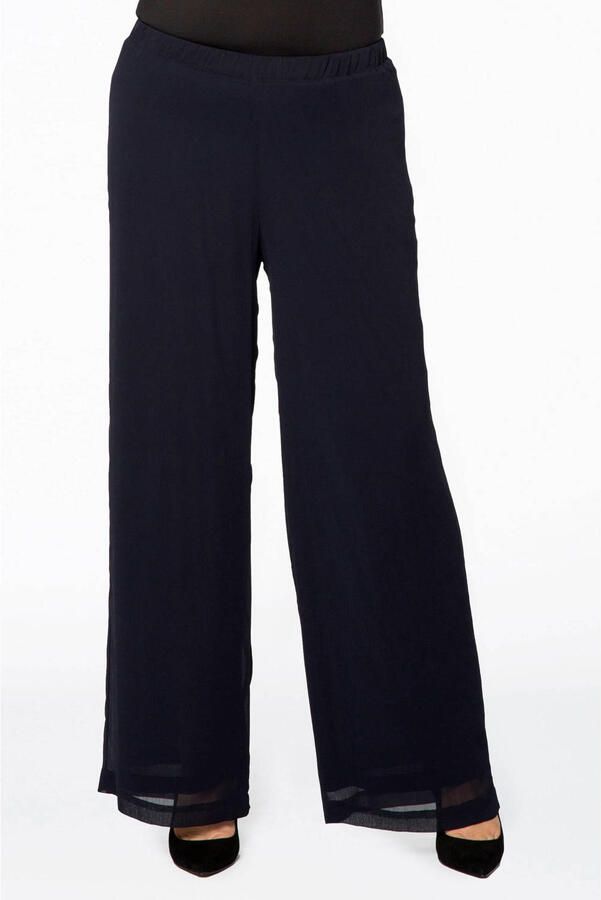 YOEK high waist broek marineblauw