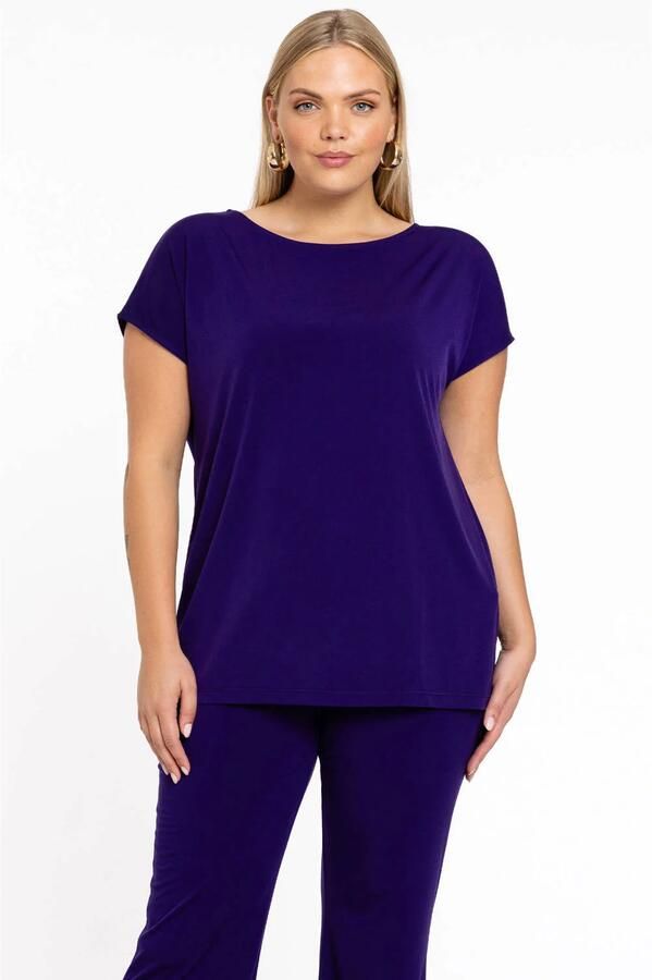 YOEK T-shirt Plus Size paars