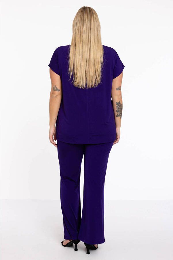 YOEK T-shirt Plus Size paars - Foto 2