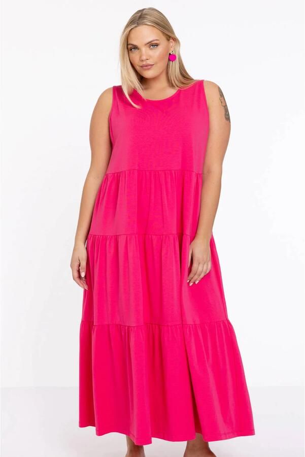 YOEK jurk Plus Size roze