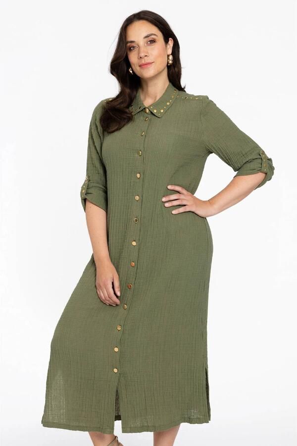 YOEK top Plus Size lichtgroen