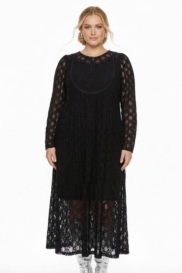 YOEK jurk Plus Size zwart