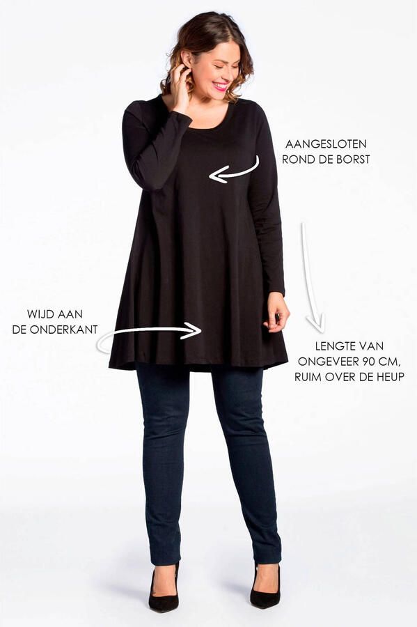 YOEK longsleeve tuniek van travelstof DOLCE zwart - Foto 2