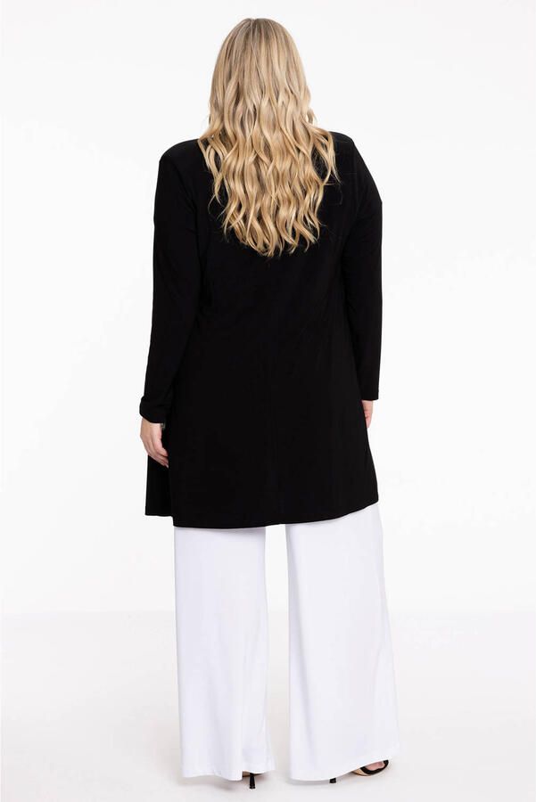 YOEK loose fit broek DOLCE van travelstof wit