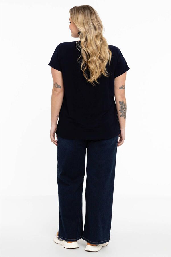 YOEK loose fit jeans dark blue denim