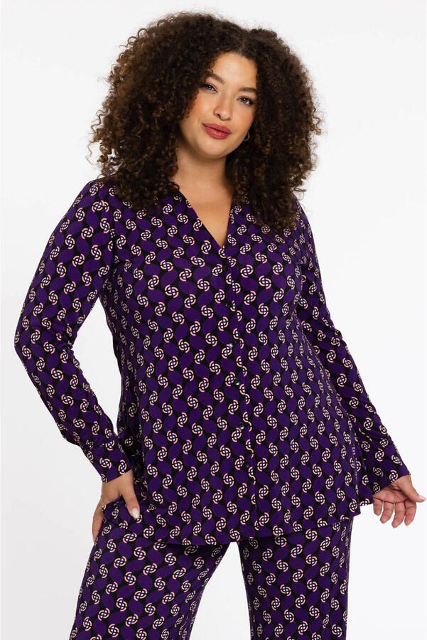 YOEK Lovers Collection blouse met all over print