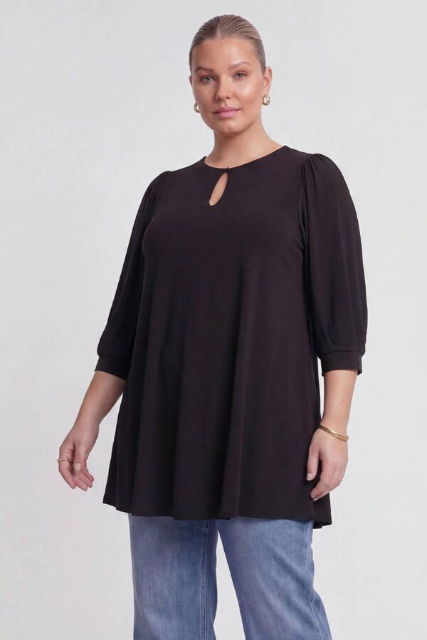 YOEK Lovers Collection dolce tuniek met sjaal zwart