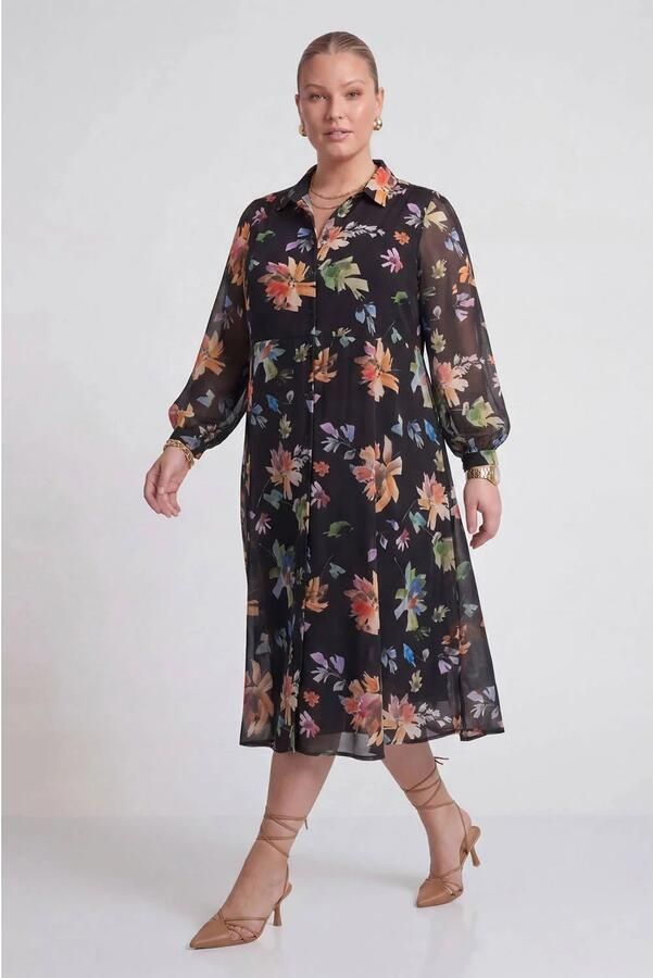 YOEK Lovers Collection gebloemde blousejurk multi - Foto 2