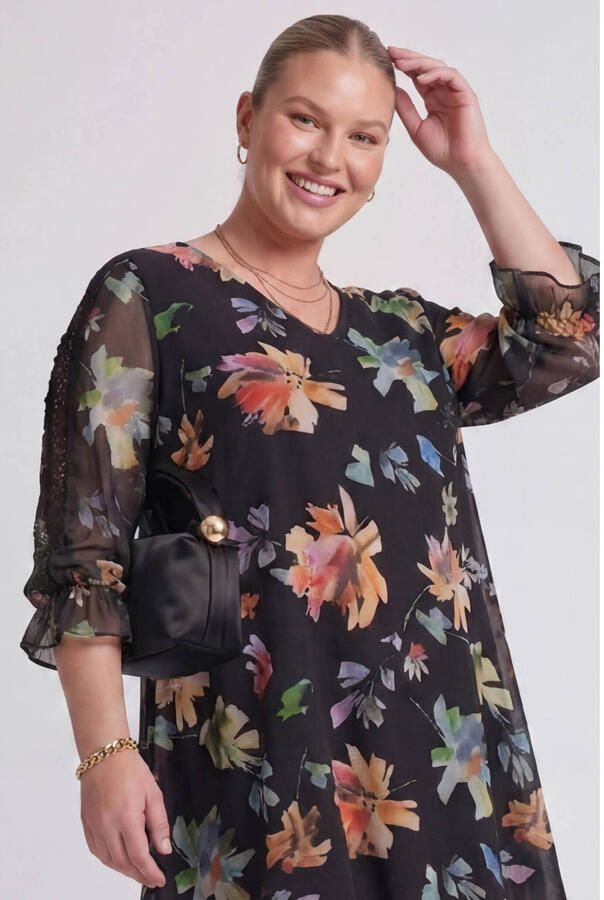 YOEK Lovers Collection gebloemde tuniek multi