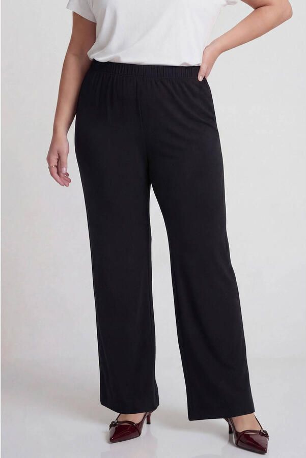 YOEK Lovers Collection straight regular waist broek zwart