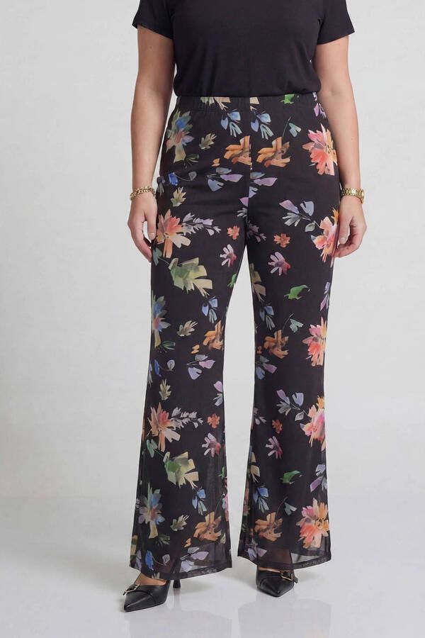 YOEK Lovers Collection straight regular waist gebloemde broek multi