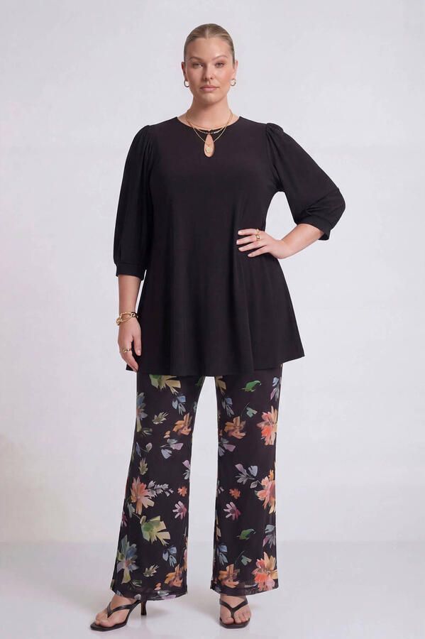 YOEK Lovers Collection straight regular waist gebloemde broek multi - Foto 2