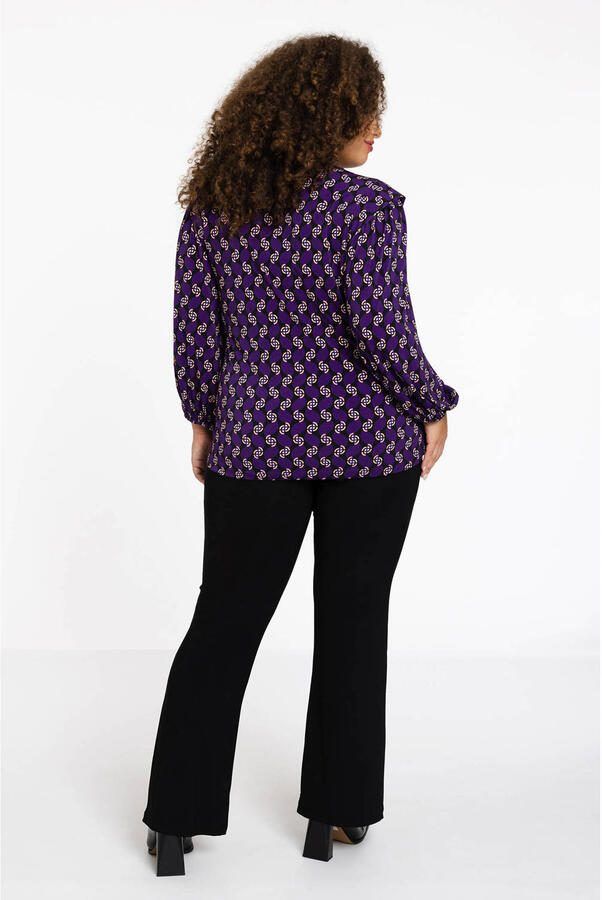 YOEK Lovers Collection top met all over print paars - Foto 2