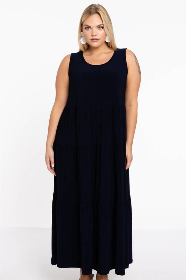 YOEK maxi A-lijn jurk DOLCE donkerblauw - Foto 2