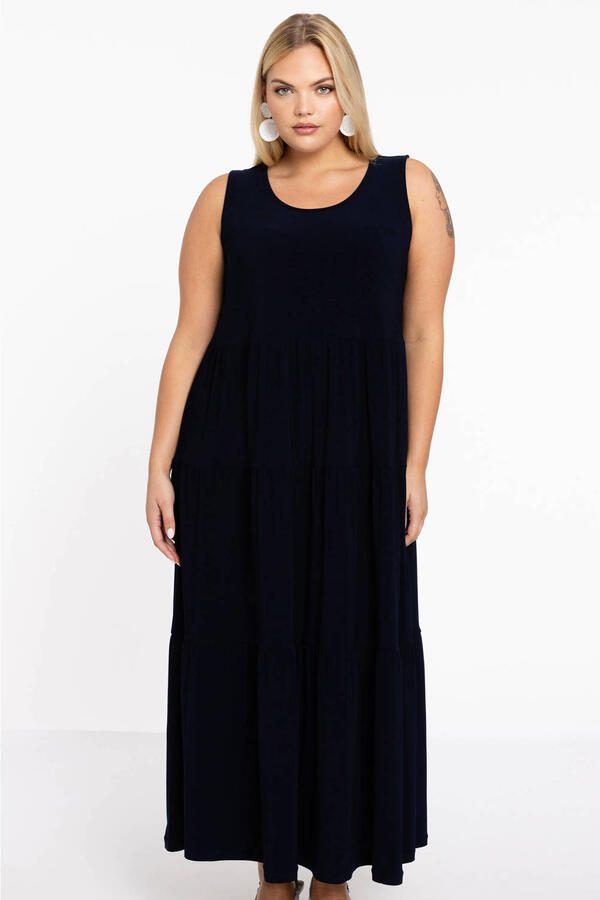 YOEK maxi A-lijn jurk DOLCE donkerblauw - Foto 2