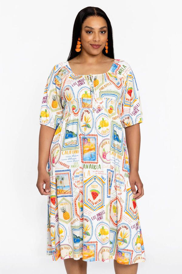 YOEK midi jurk multi