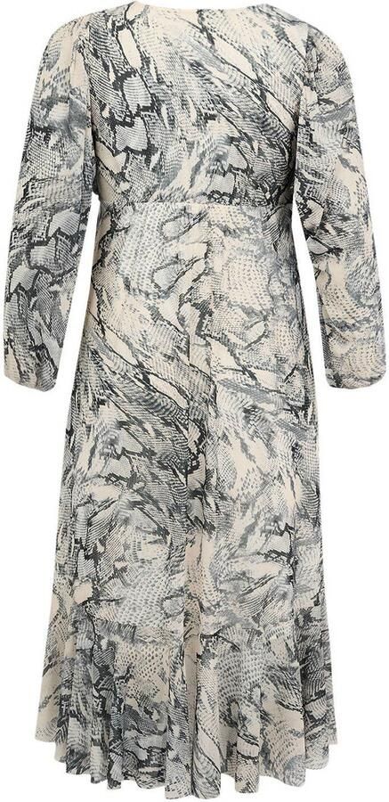 YOEK midi jurk Plus Size met dierenprint grijs - Foto 2