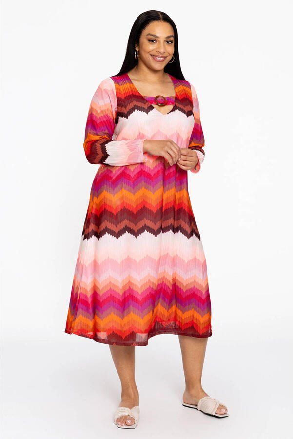 YOEK midi jurk roze - Foto 3