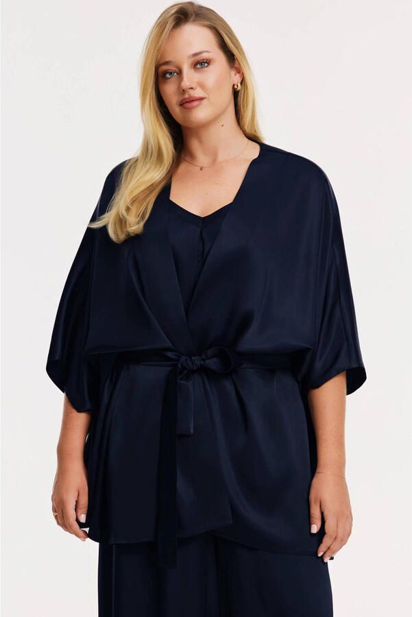 YOEK Morning Muse kimono blauw