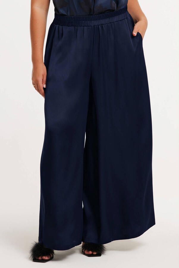 YOEK Morning Muse regular waist pantalon blauw