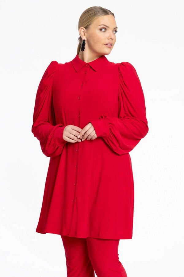 YOEK oversized blouse Plus Size rood