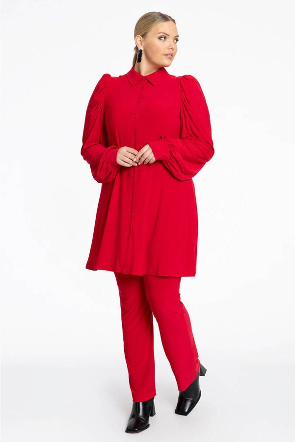 YOEK oversized blouse Plus Size rood - Foto 2