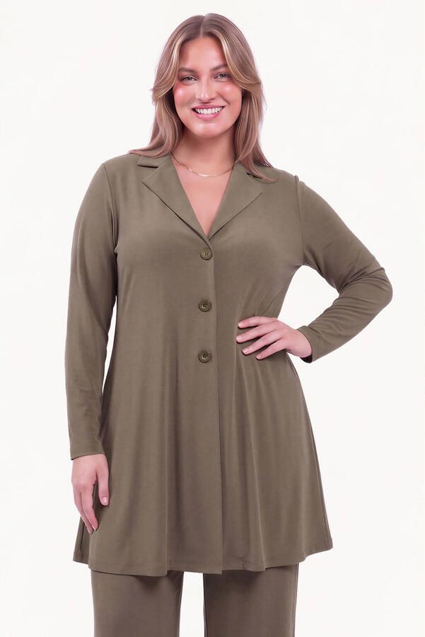 YOEK Plus Size blazer lichtgroen - Foto 2