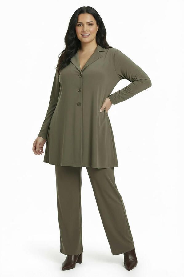YOEK Plus Size blazer lichtgroen - Foto 3