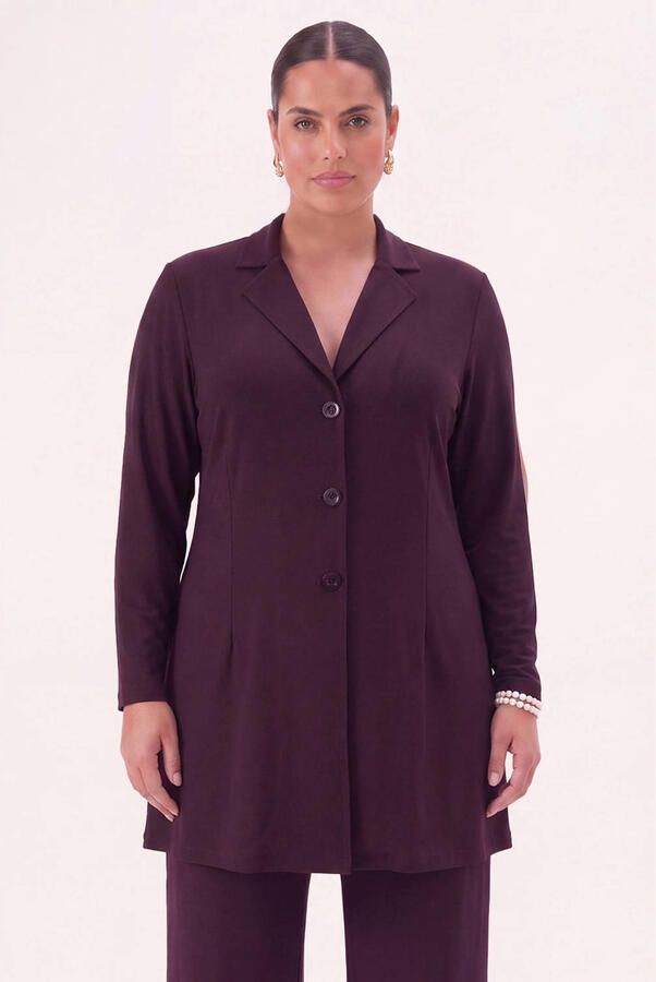 YOEK Plus Size blazer paars - Foto 2
