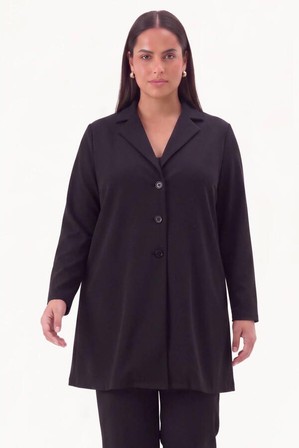 YOEK Plus Size blazer zwart