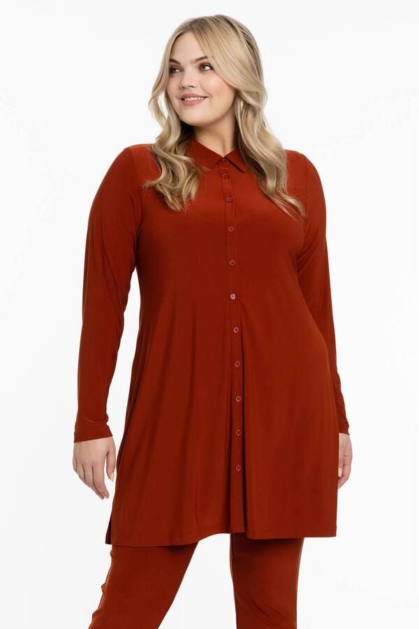 YOEK Plus Size blouse meerkleurig