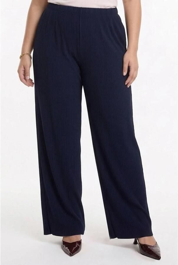 YOEK Plus Size broek blauw