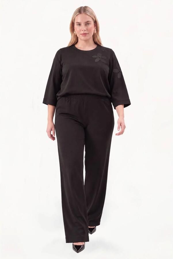 YOEK Plus Size broek zwart - Foto 2