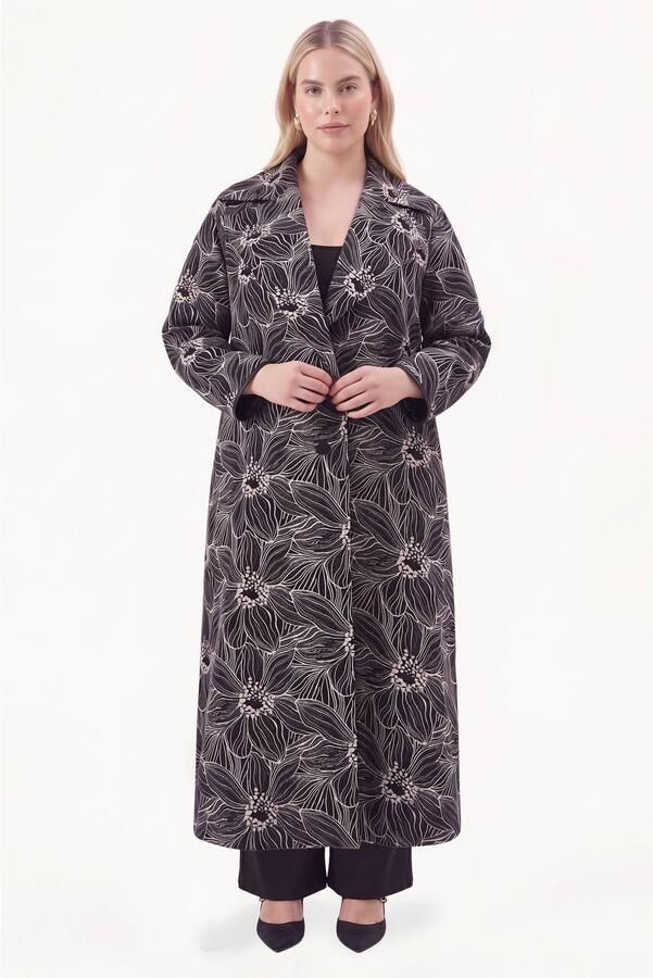 YOEK Plus Size jas zwart - Foto 2