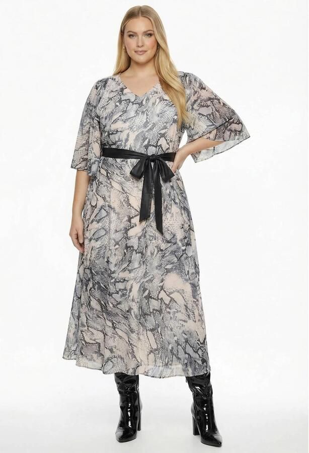 YOEK Plus Size jurk ecru - Foto 2