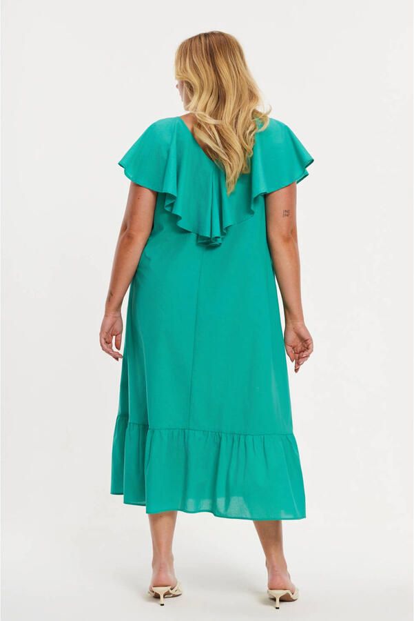 YOEK Plus Size jurk groen - Foto 2
