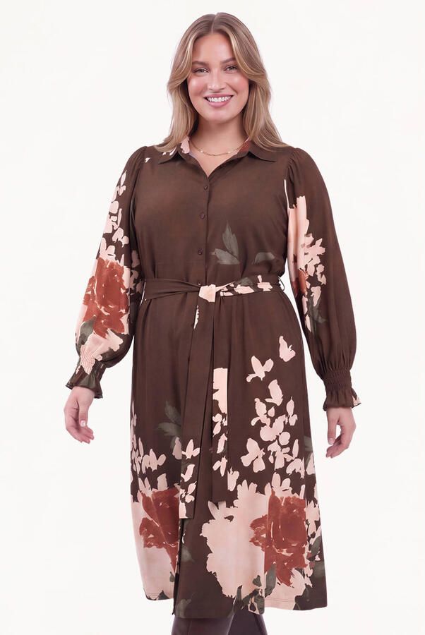 YOEK Plus Size jurk meerkleurig