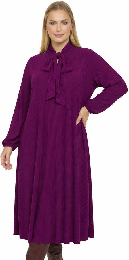 YOEK Plus Size jurk paars