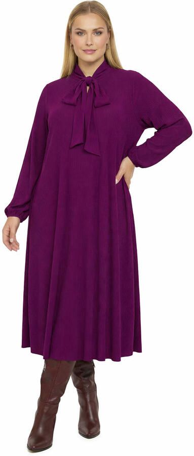 YOEK Plus Size jurk paars - Foto 3