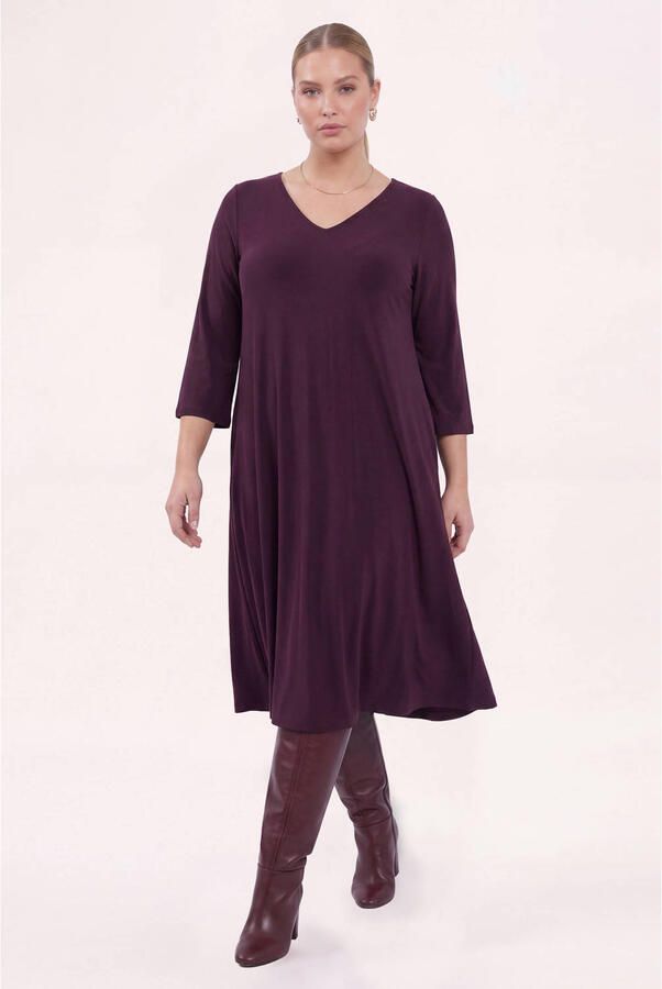 YOEK Plus Size jurk paars - Foto 2
