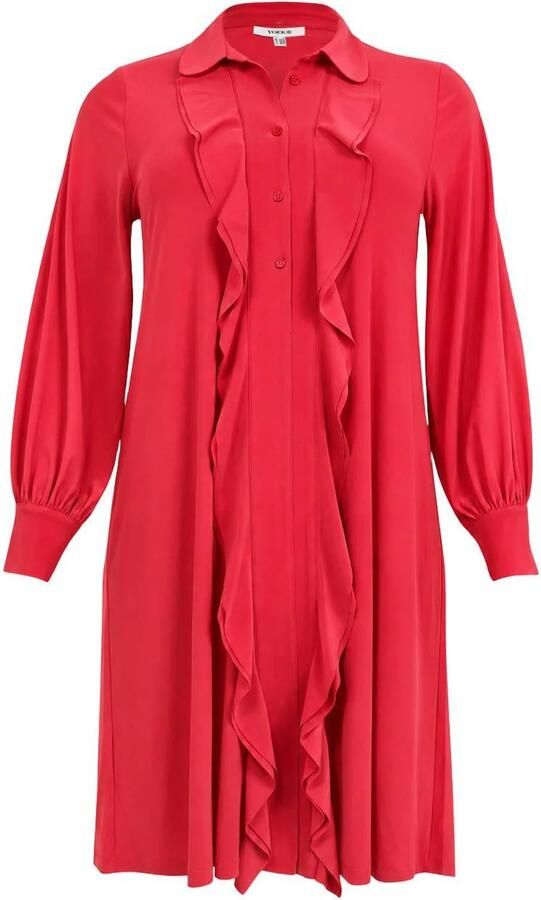 YOEK Plus Size jurk roze