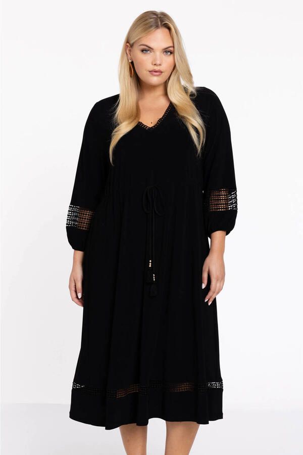 YOEK Plus Size jurk zwart