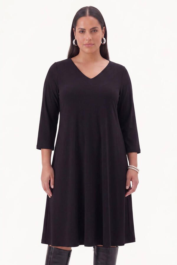 YOEK Plus Size jurk zwart